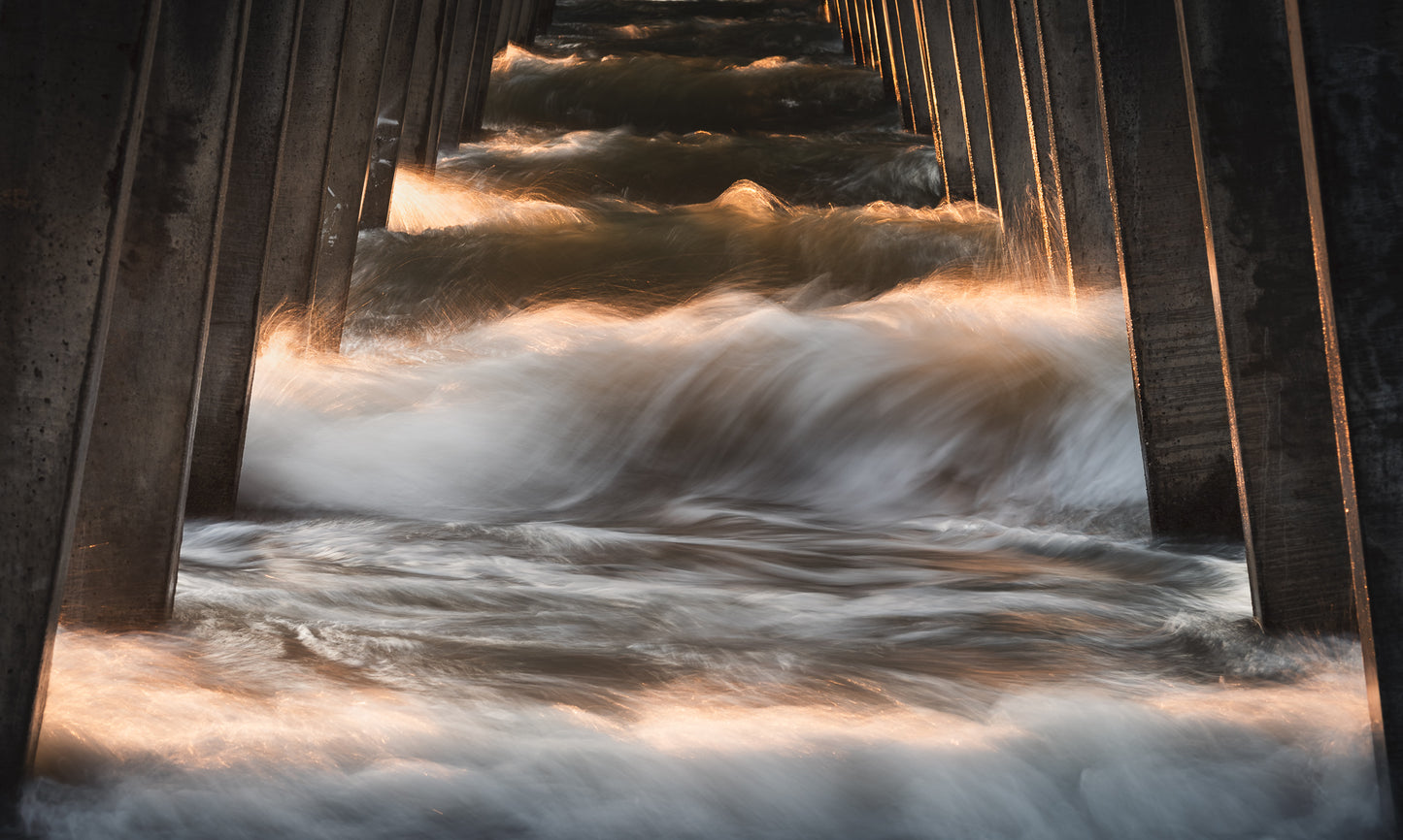 Waves on Tybee Island Pier
