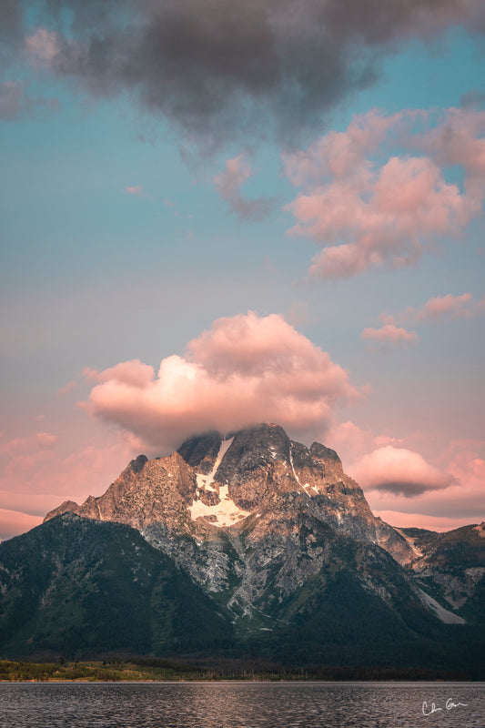 Cloud, Mountain, and Jackson Lake in Grand Teton National Park