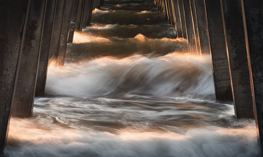 Waves on Tybee Island Pier