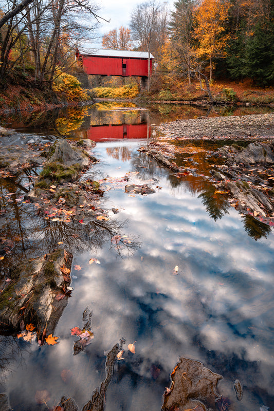 Covered Bridge Reflections in Vermont