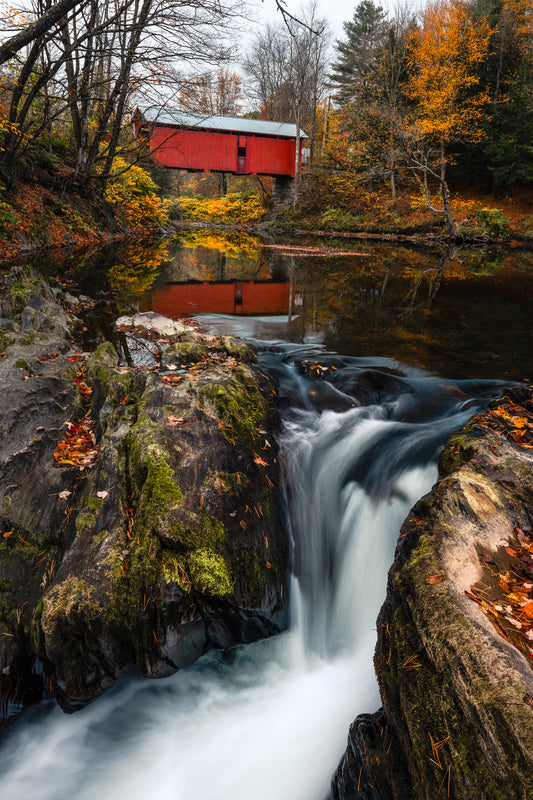 Covered Bridge During Fall in Vermont