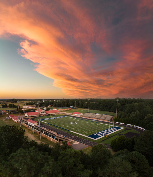 Warrior Stadium at Sunset