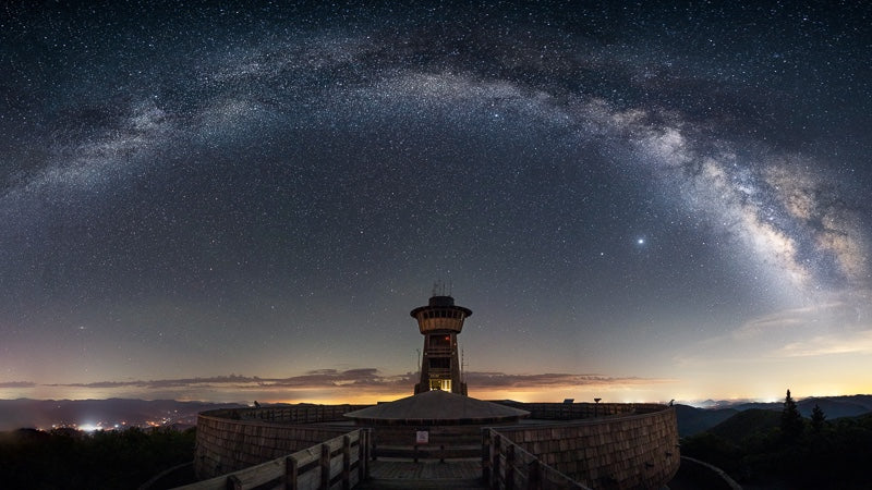 Milky Way Panorama Over Brasstown Bald