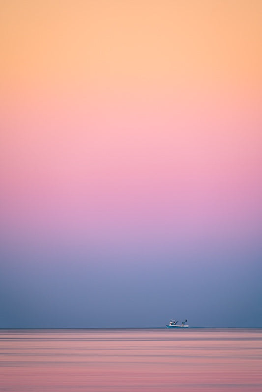 Out to Sea Under Pastel Skies