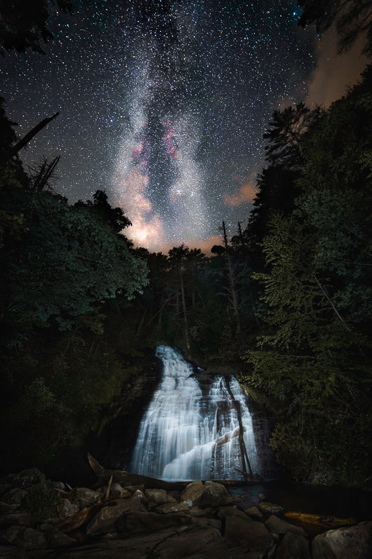 Milky Way Over Helton Creek Falls
