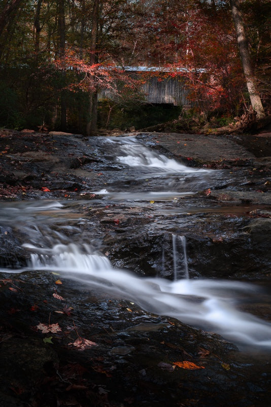 Elder Mill Covered Bridge in the Fall